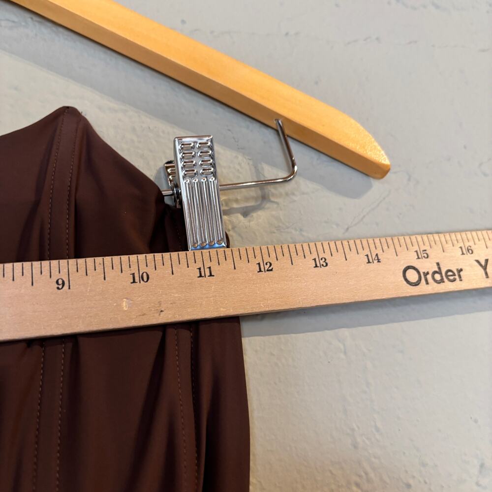Deme by Gabriella Pearl Gown in Dark Brown Women's Medium Prom Wedding - Picture 6 of 8